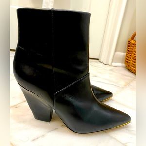 Tory Burch Midi Sculpted Wedge Heeled Boots - Size 10